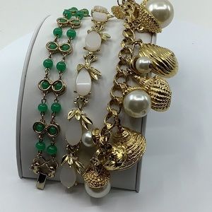 Lot of 3 - Vintage 2 signed and 1 unsigned bracelets 7”